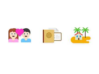 SFY Icons beach emoji icon illustration island lovers passport travel