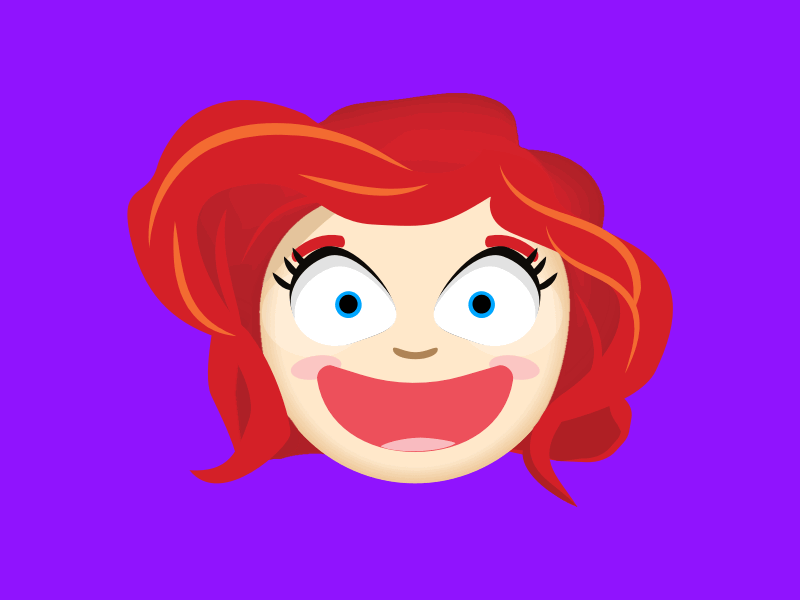Ariel Emoji disney emoji illustration mermaid red hair