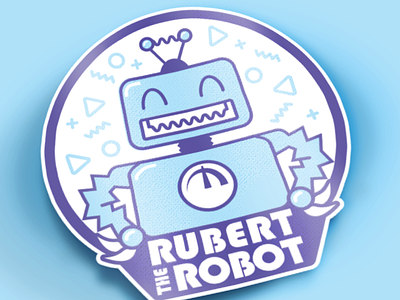 Rubert the Robot Sticker charcater cute tech robot sticker vector