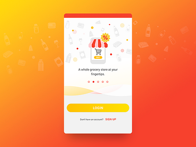 Onboarding UI app fresh grocery introduction login onboarding signup store