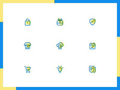 Blue Line Icons