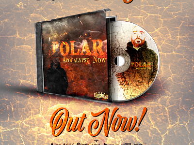 Cover Design: Polar - Apocalypse Now (Single Release) advertisement album cover apocalypse apple pencil branding cd client design fire hip hop illustration industry music now out now rapper single release