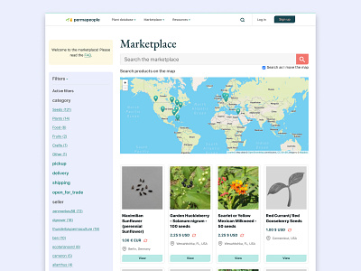 Permapeople open marketplace