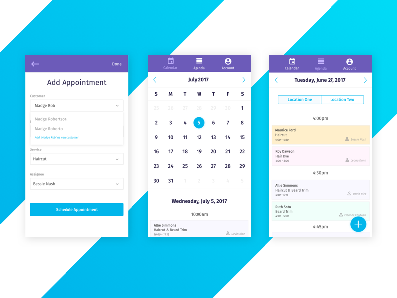 Appointment Scheduling App by simon gooder on Dribbble
