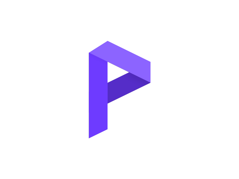 Logo concept for a new product we're working on. purple p logomark logo mark letter logo logo concept