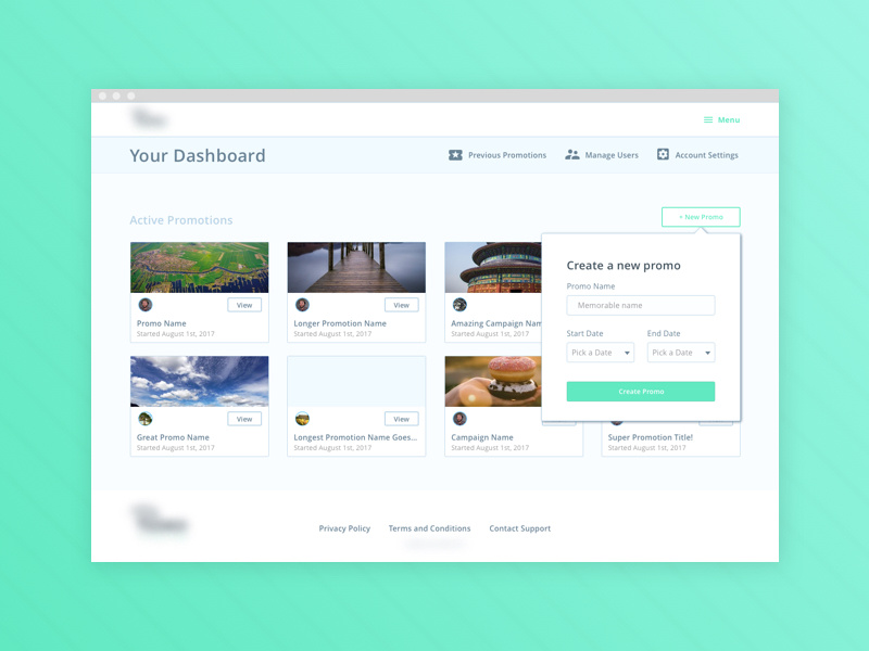 Campaign Dashboard work in progress web app webapp cards admin dashboard