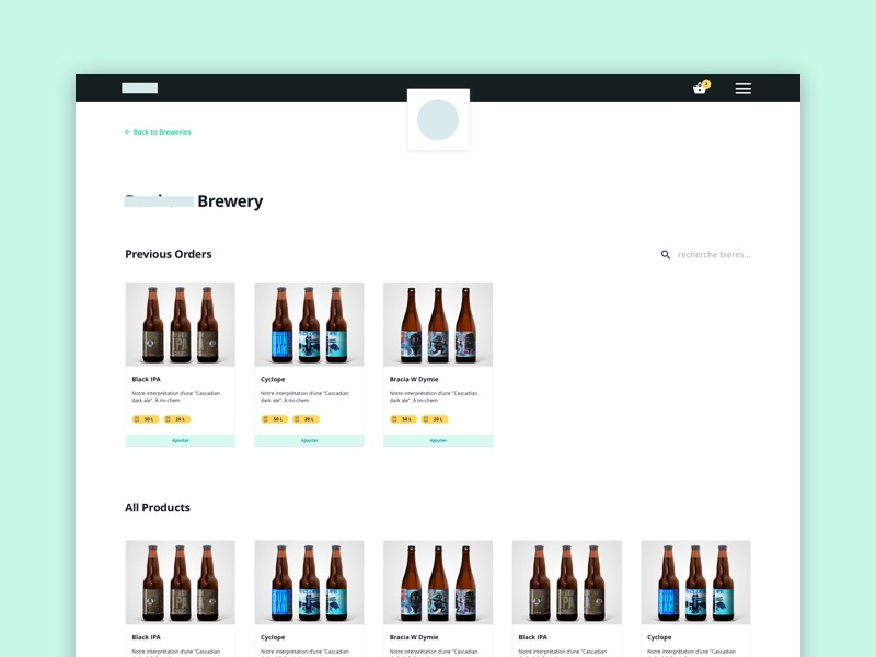 WIP - Brewery Management Dashboard order management work in progress inventory dashboard beer