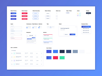 Component Library bright colors component library components styleguide ui