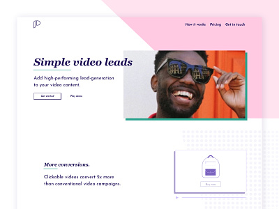 Pagesimple - Simple Video Leads Landing Page bold colors brand identity bright colors landing page concept landing page design