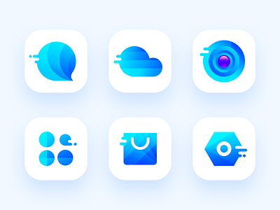 Icon Blue blue camera ios11 cart app cloud logo icon menu scenery message flat setting smart branding theme