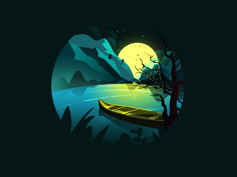 Dribbble - scenery_illustrations_night__01.png by HUA