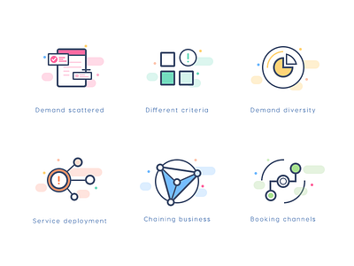 Icons channel classification service chart web demand icon business flat logo illustrations technology medical home ui order ios healthy family