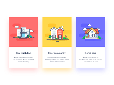 Linear Illustrations blue sky app home colour icon river ux illustrations house ui ios medical guide linear nursing occupy flat theme trees logo