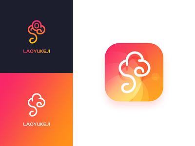 Logo Cloud app branding business clour digital gradient icon lead logo cloud movement trademark