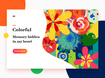 Scenery Illustration app branding colorful colour flat flowers illustration landscape scenery theme ui web