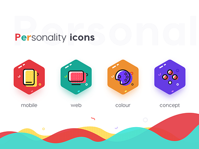 Personality Icons data data center document file management icon illustration logo mobile notes rockets time ui watch web flat