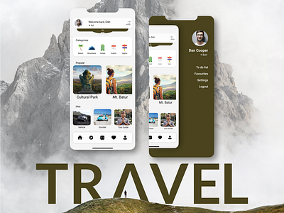 Travel Application app branding design illustration research ui uidesign ux uxdesign vector