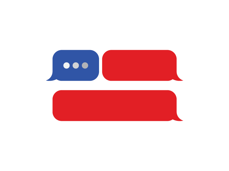 United States of Stevenson Forum american branding bubbles ellipses flag identity iphone logo logolounge messaging speech stripes