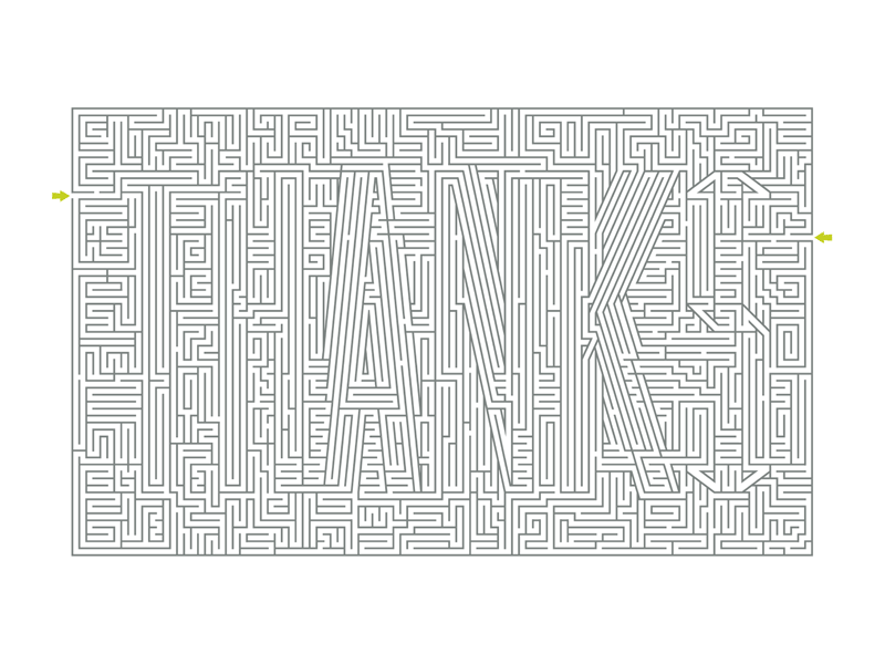Muncie Maze (gif) card custom gif lost type maze muncie pencil print design thank you typography wedding