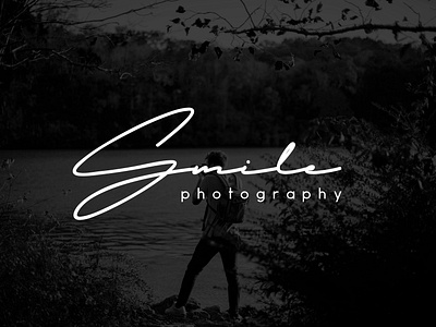 Smile Photography Handwritten Signature Logo Design