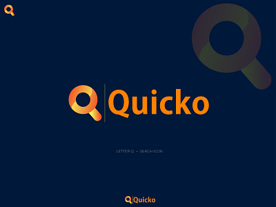 Modern letter mark logo- Quicko