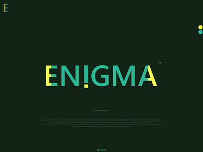 Logo Design- ENIGMA- Text logo.