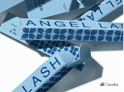 Branding & Packaging For Angel Lash Lounge | Diff Studio MY beauty brand branding design graphic design illustration logo monogram packaging pattern