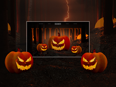 Halloween website design concept landing ui ux website