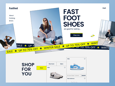 Fast Foot Shoes_01 branding concept design e commerce shoes spotr ui ux website