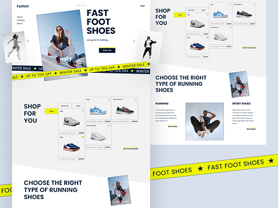 Fast Foot Shoes_02 branding concept design e commerce graphic design logo shoes shop sport ui ux vector