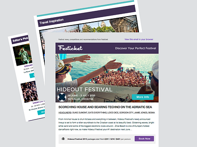 Newsletter Festicket buttons email newsletter pictures template web