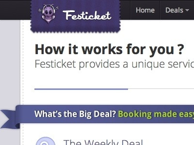 Festicket "How it work" faq festicket ribbon