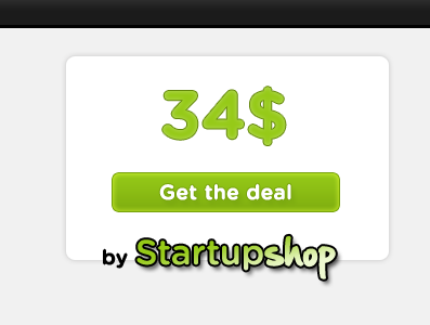 Get the deal button deal offer startup ui