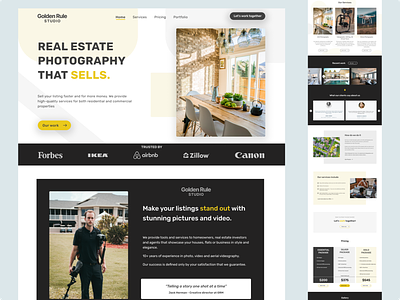 Real Estate Photography Landing Page branding graphic design illustration web design website