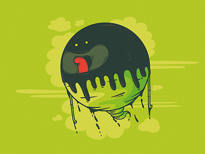 Bob The Blob bleh creature ghost illustration smelly ugly vector