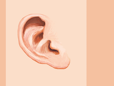 Ear study anatomy close up digital art digital painting digitalpainting ear illustration painting photoshop study