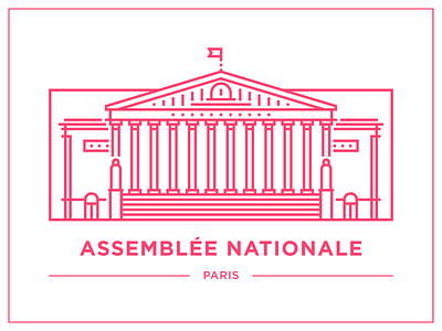 Assemblée Nationale assembléenationale city flag line monument office paris red sanfrancisco