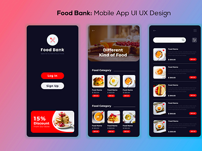 Food Bank Website UI/UX design