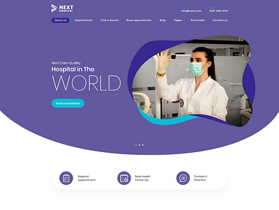 An hospital website UI/UX design design ui ux web design