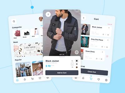 Clothing Store E-Commerce - Mobile App android app design ecommerce store ui ux