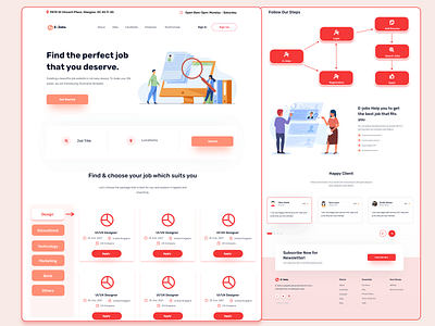 E-Jobs app branding design landing ui ux