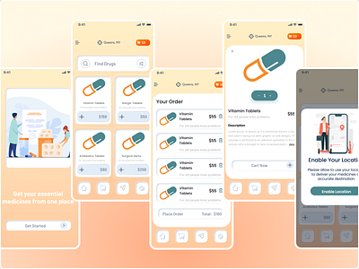 Medicine Corner apps branding landing medicine product design shops ui ux