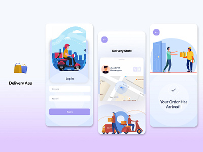 Delivery App app branding delivery design landing product design ui ux