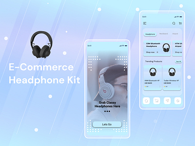 E-Commerce Headphone Kit app branding design ecommerce landing product design shops store ui ux