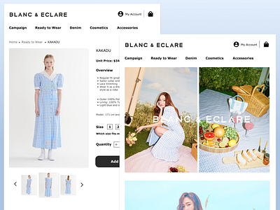 BLANC & ECLARE: Daily UI Challenge 012 (E-Commerce Store) dailyui design ecommerce fashion retail ui ui design ux ux design
