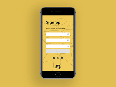 #DailyUI Challenge #001 Sign Up Form app design flat ui vector web