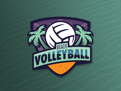 Beach Volleyball Badge 2d design dribbbleweeklywarmup graphic design logo vector