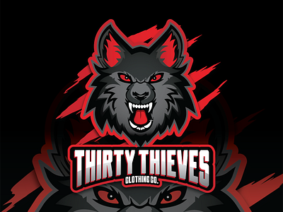 Thirty Thieves Clothing Co. Logo branding design graphic design illustration logo