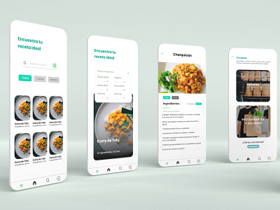 Vegin app app design graphic design green information platform trend ui ux vegan veggies wireframe