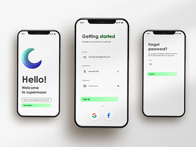 Mobile app login and sign up UI dailyui design figma graphic design interface prototype sign signup trend ui ux wireframe
